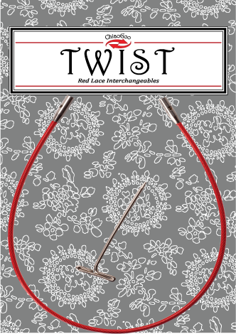 Красная леска для съемных спиц ChiaoGoo Twist, 15 см (разъем M), арт. 7106-M