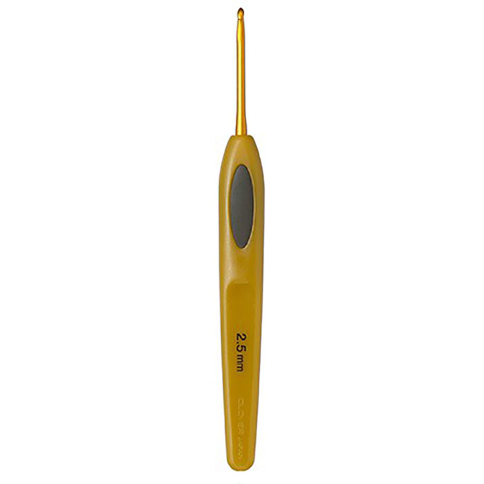 Крючок Clover Soft Touch с пластиковой ручкой, алюминий, 2,5 мм