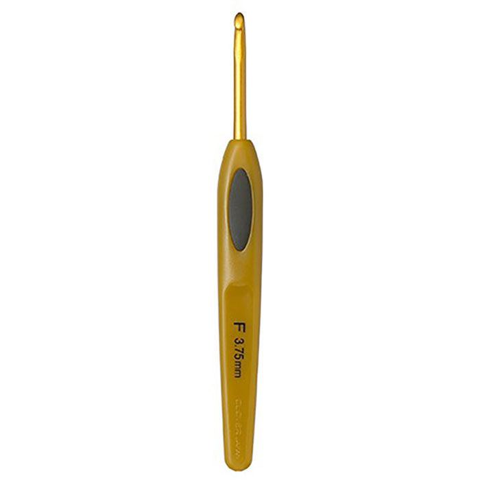 Крючок Clover Soft Touch с пластиковой ручкой, алюминий, 3,75 мм