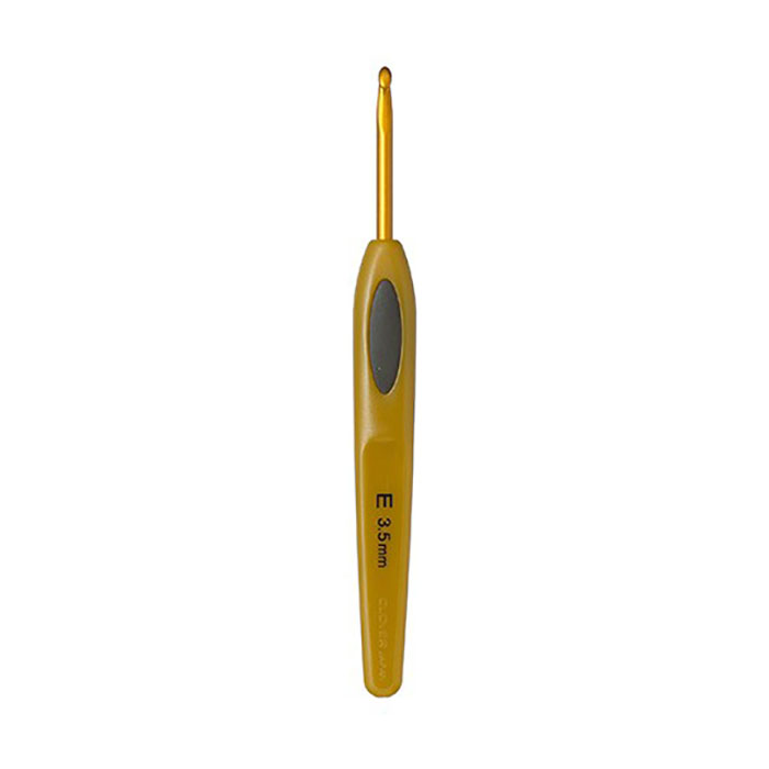 Крючок Clover Soft Touch с пластиковой ручкой, алюминий, 3,5 мм
