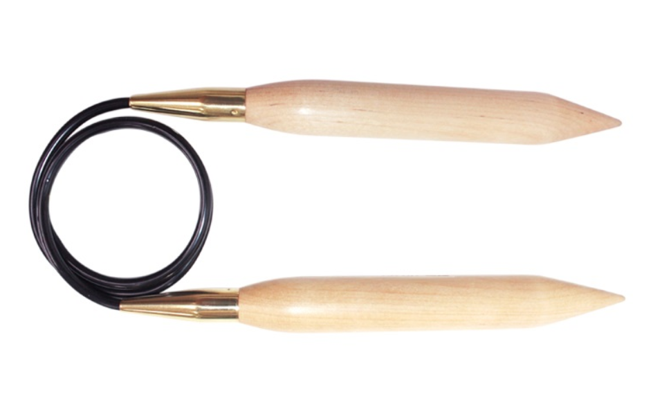 Круговые деревянные спицы KnitPro Jumbo Birch, 80 см. 25 мм. Арт.35372
