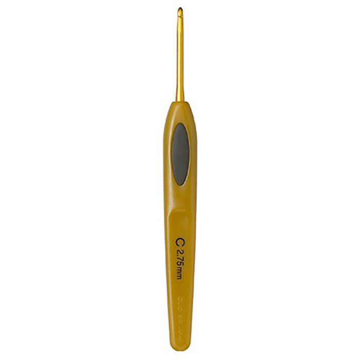 Крючок Clover Soft Touch с пластиковой ручкой, алюминий, 2,75 мм