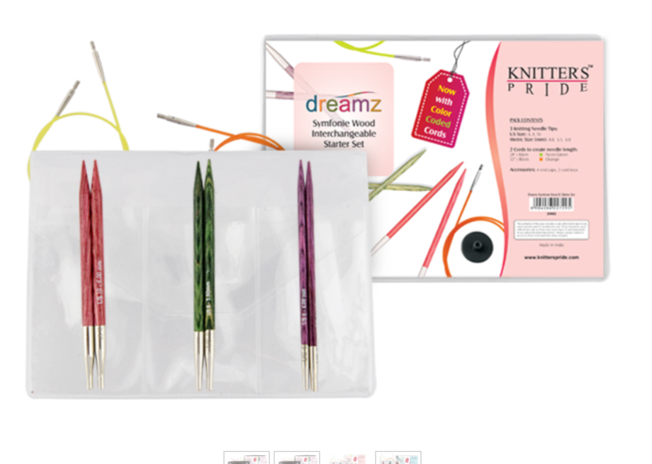 Набор съемных деревянных спиц стандартной длины KnitPro Symfonie dreamz starter. Арт.90801