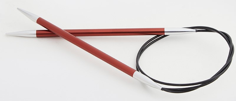 Круговые металлические спицы KnitPro Zing, 40 см. 5,5 мм. Арт.47072