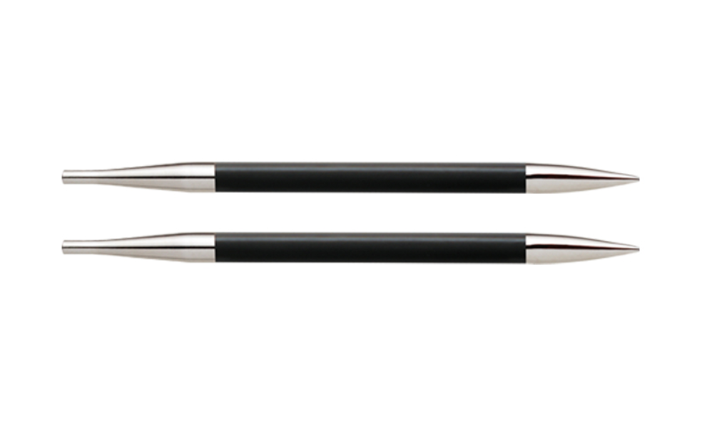 Съемные карбоновые спицы без лески KnitPro Karbonz 2 шт, стандартной длины, 6 мм. Арт.41309
