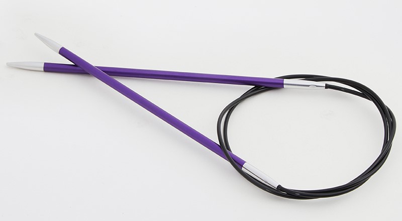 Круговые металлические спицы KnitPro Zing, 40 см. 3,75 мм. Арт.47068