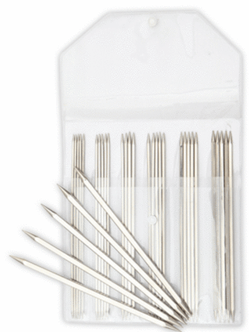 Набор чулочных металлических кубических спиц KnitPro Nova Cubics длиной 20 см. Арт.12363