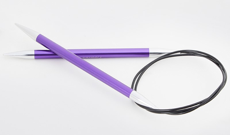 Круговые металлические спицы KnitPro Zing, 40 см. 7 мм. Арт.47075