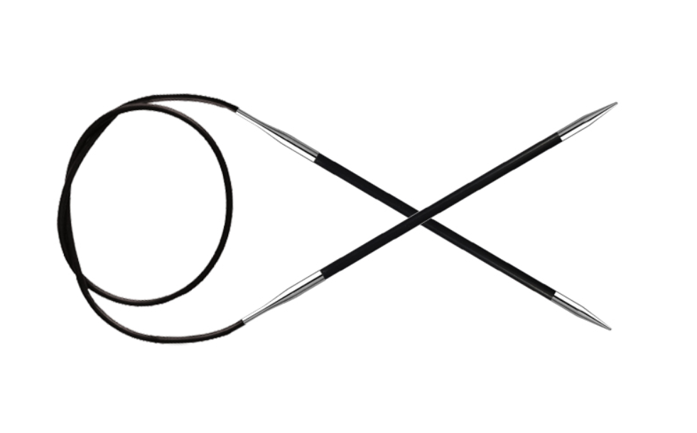 Круговые карбоновые спицы KnitPro Karbonz, 80 см. 3,5 мм. Арт.41186