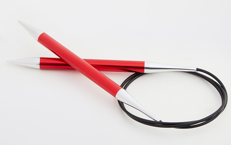 Круговые металлические спицы KnitPro Zing, 120 см. 9 мм. Арт.47197