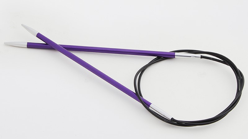 Круговые металлические спицы KnitPro Zing, 120 см. 3,75 мм. Арт.47188