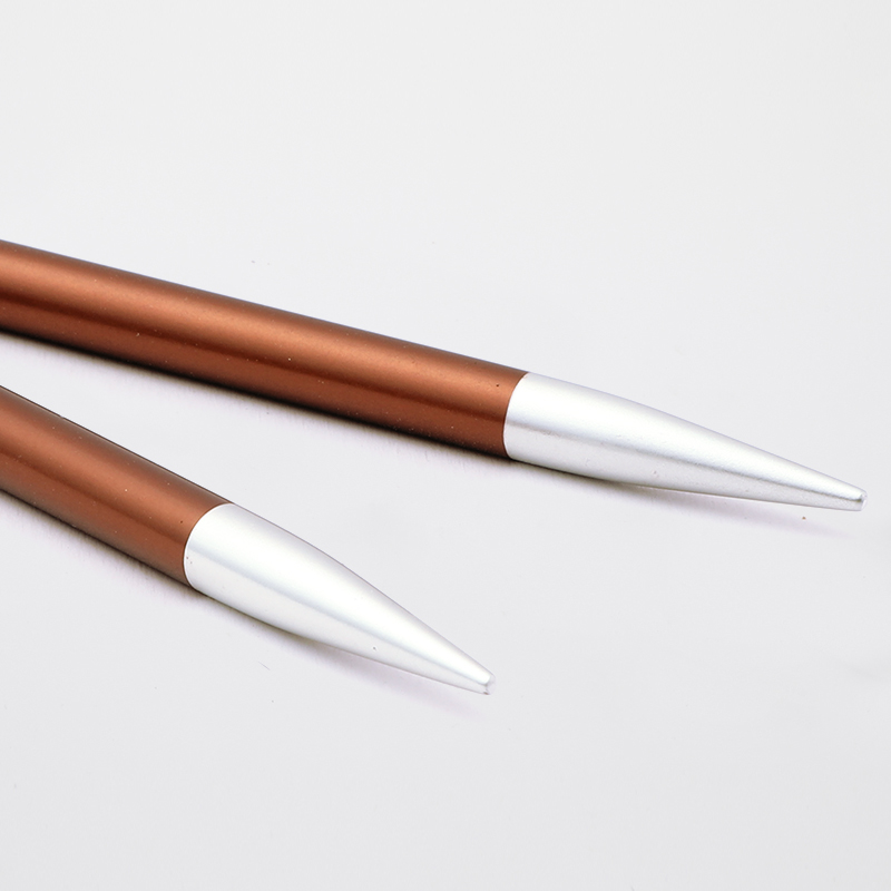 Съемные металлические спицы без лески KnitPro Zing, 2 шт, стандартной длины. 5,5 мм. Арт. 47506