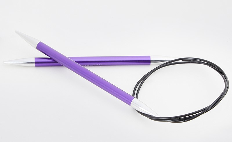 Круговые металлические спицы KnitPro Zing, 120 см. 7 мм. Арт.47195