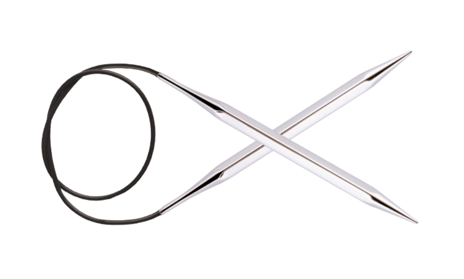 Круговые металлические спицы KnitPro Nova Cubics, 40 см. 6 мм. Арт.12161