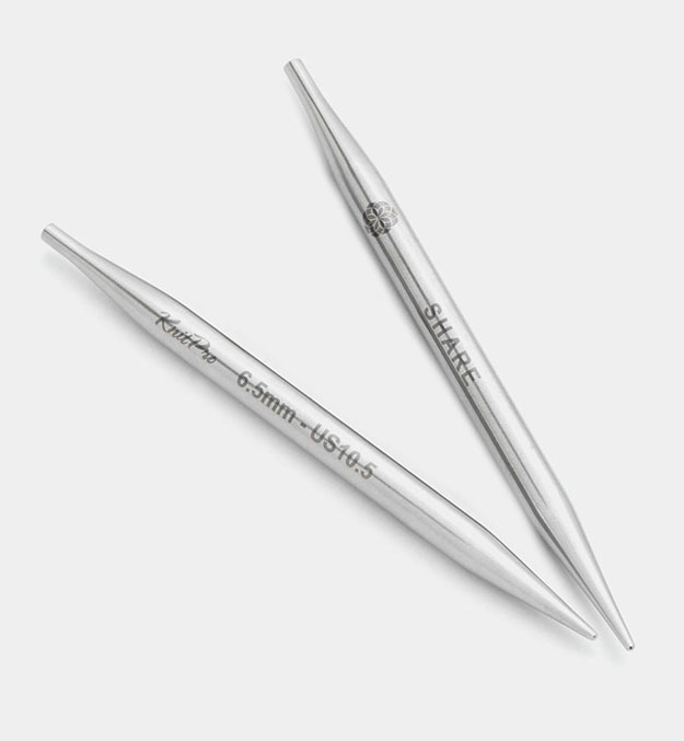 Съемные металлические спицы без лески KnitPro Mindful, длина спицы 13 см, размер 5,5 мм Арт. 36158