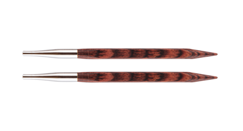 Съемные деревянные кубические спицы без лески KnitPro Symfonie Cubics 2 шт, стандартной длины, 5 мм. Арт.25403