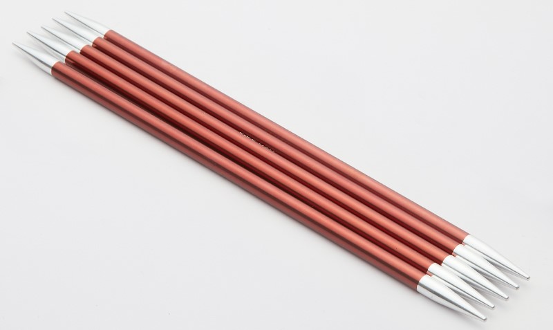 Чулочные металлические спицы Knit Pro Zing, длина спицы 20 см. 5,5 мм. Арт.47042